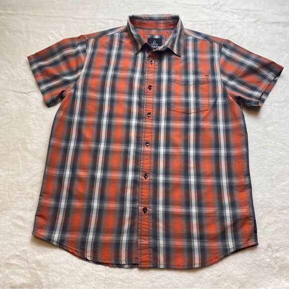 Prana Mick Short Sleeve Button Down Shirt Size Small - Picture 1 of 11